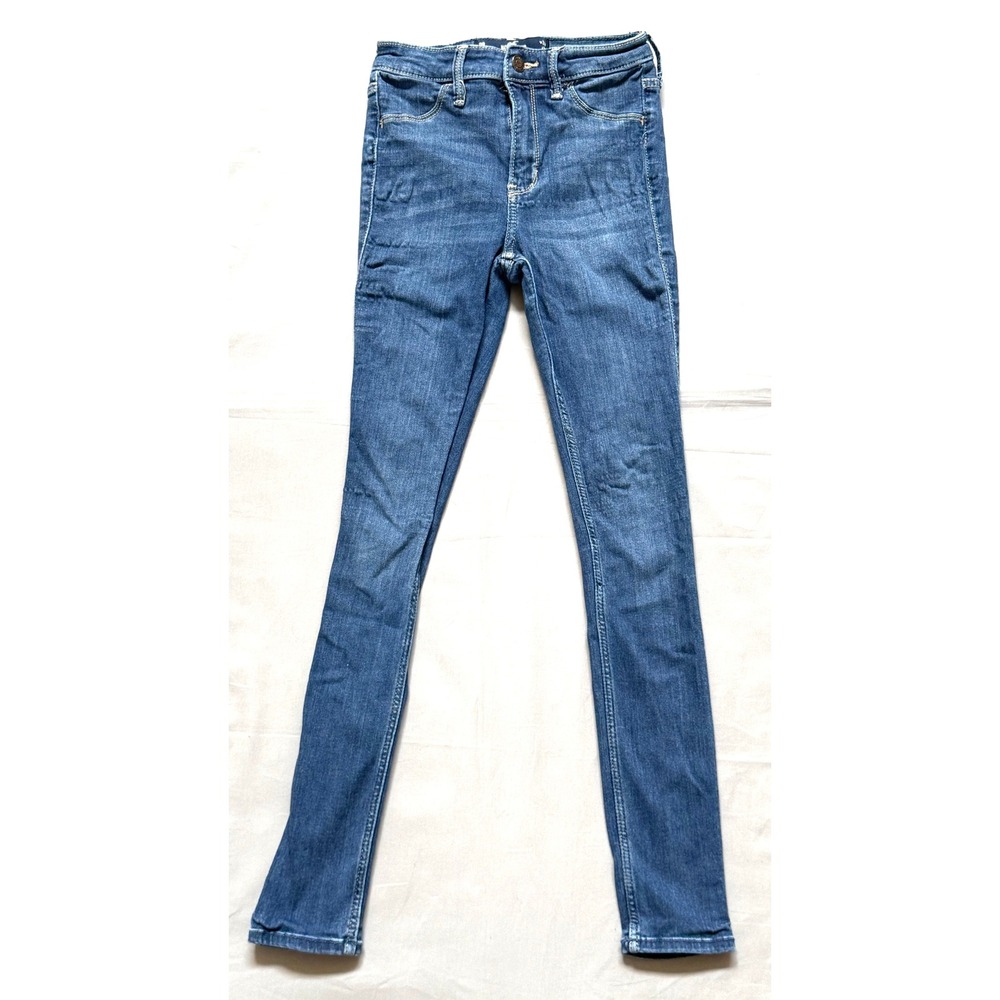 Hollister High-Rise Jean Legging‎ Medium Wash Stretch Skinny Jeans 0R W24